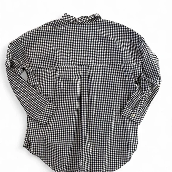 Women’s navy blue and White Checkered Shirt - Picture 3 of 3